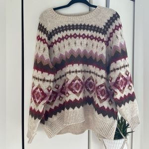Fair Isle Cozy Shaker Stitch Sweater